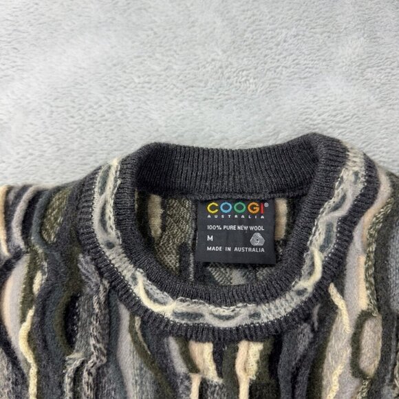 Coogi Australia Knit Grey Wool Sweater Women’s Size M - Picture 6 of 11